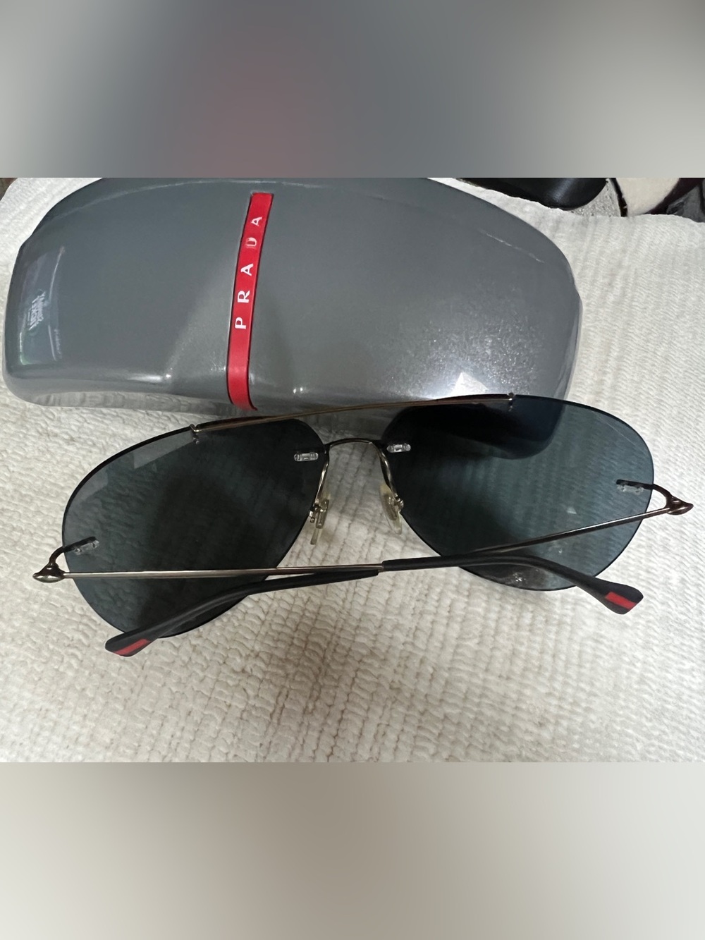 PRADA Rimless Aviator Sunglasses - Picture 2 of 6